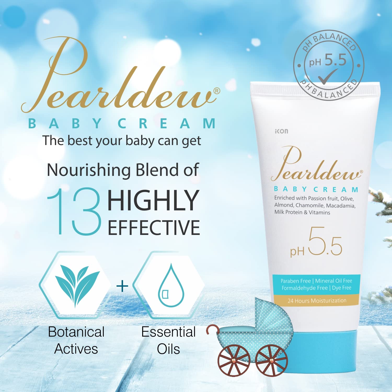 Pearldew Baby Cream - 50 Gms | Pack of 2