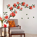 Decals Design Floral Branch Antique Flowers Wall Stickers