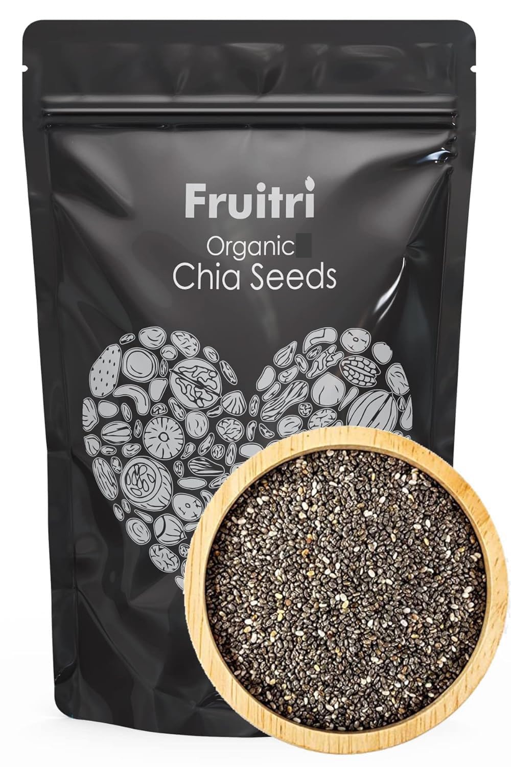 Fruitri Premium Chia Seeds for Eating, fiber rich, Raw chia seeds, Healthy Snacks