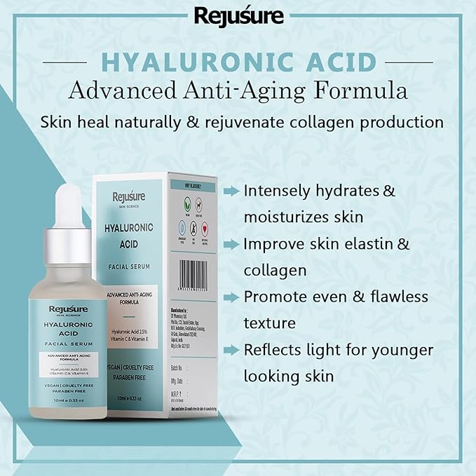 Rejusure 2.5% Hyaluronic Acid Facial Serum - 10 Ml