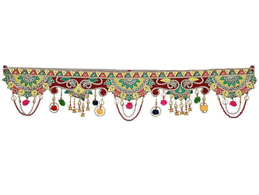 Toran for Main Door Traditional Bandarwal Handmade Hanging Latest Velvet Hand Embroidered