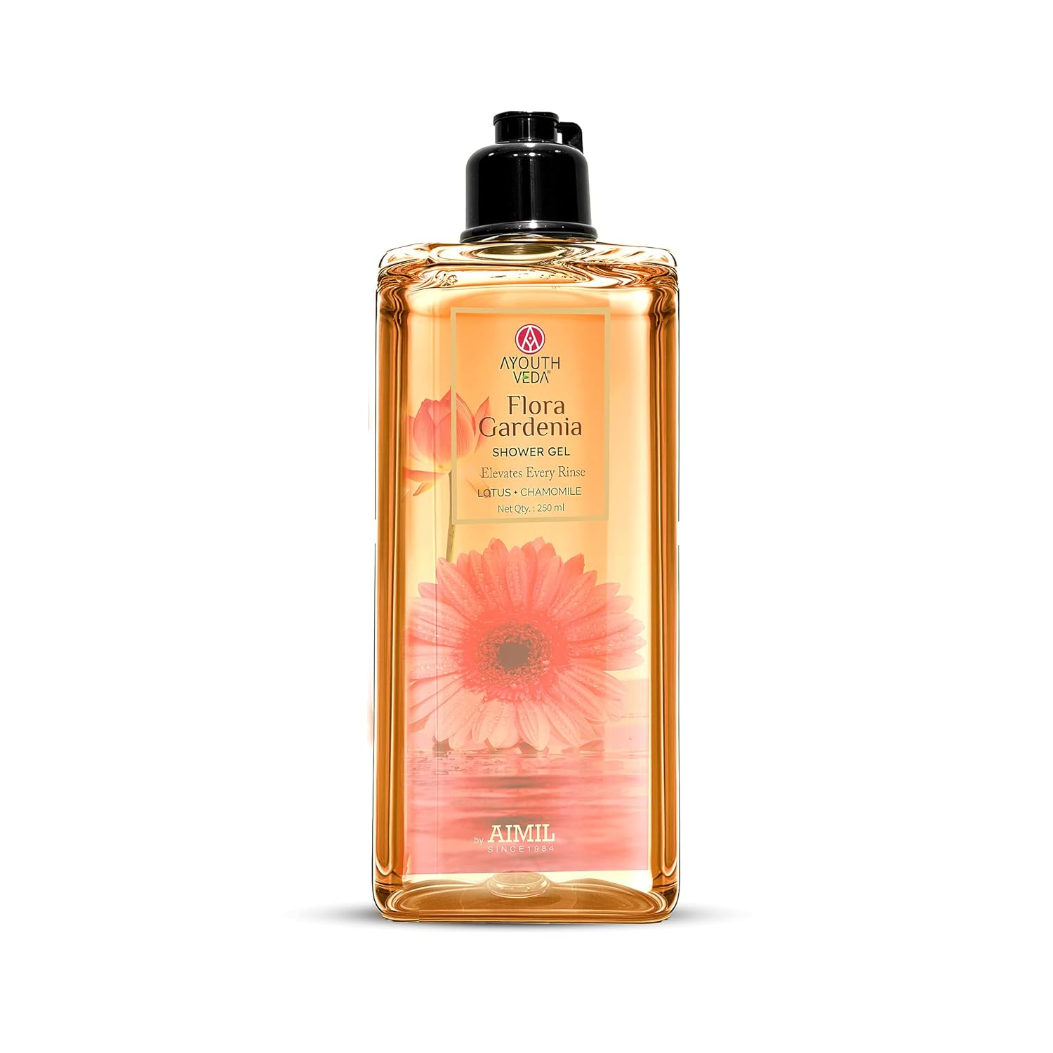 Ayouthveda Floral Gardenia Shower Gel – 250ml | Refreshing & Moisturizing Body Wash with Natural Gardenia Extract | Gentle, Sulfate-Free Formula for Soft,