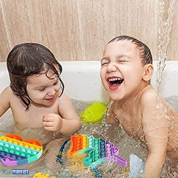 Kids Mandi 1 Piece Mix Rainbow Fidget Pop Push Bubble with Popping Sound Color May Vary