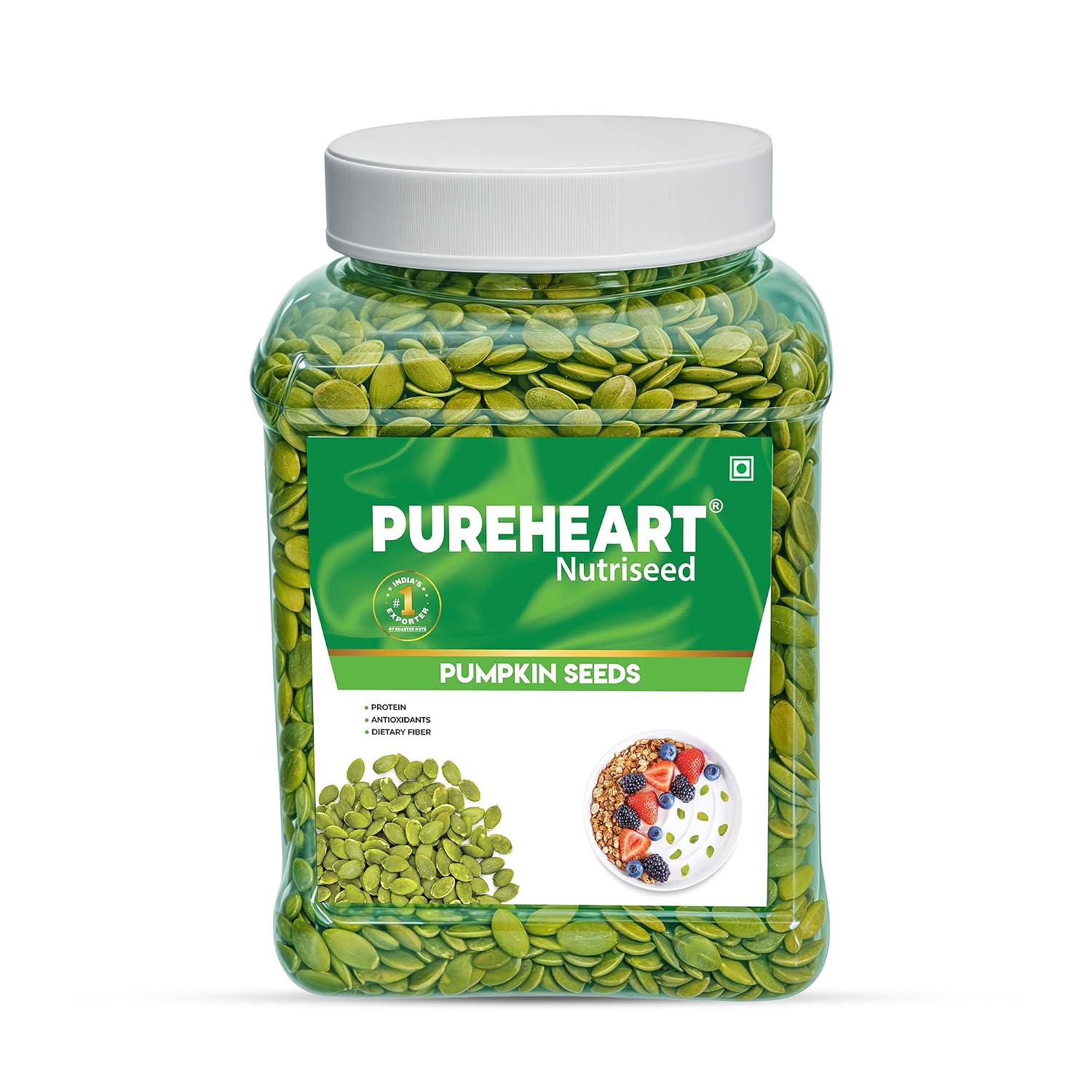 Pureheart Premium Raw Pumpkin Seeds for Snacking/Topping 80 gm - Superfood for Heart Health, Digestion & Immune Support, Rich in Protein, Fibre, Healthy Diet Snacks