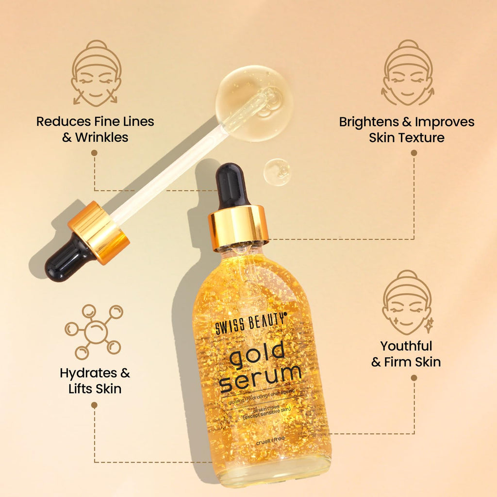 Swiss Beauty 24 K Gold Face Serum, 100ml