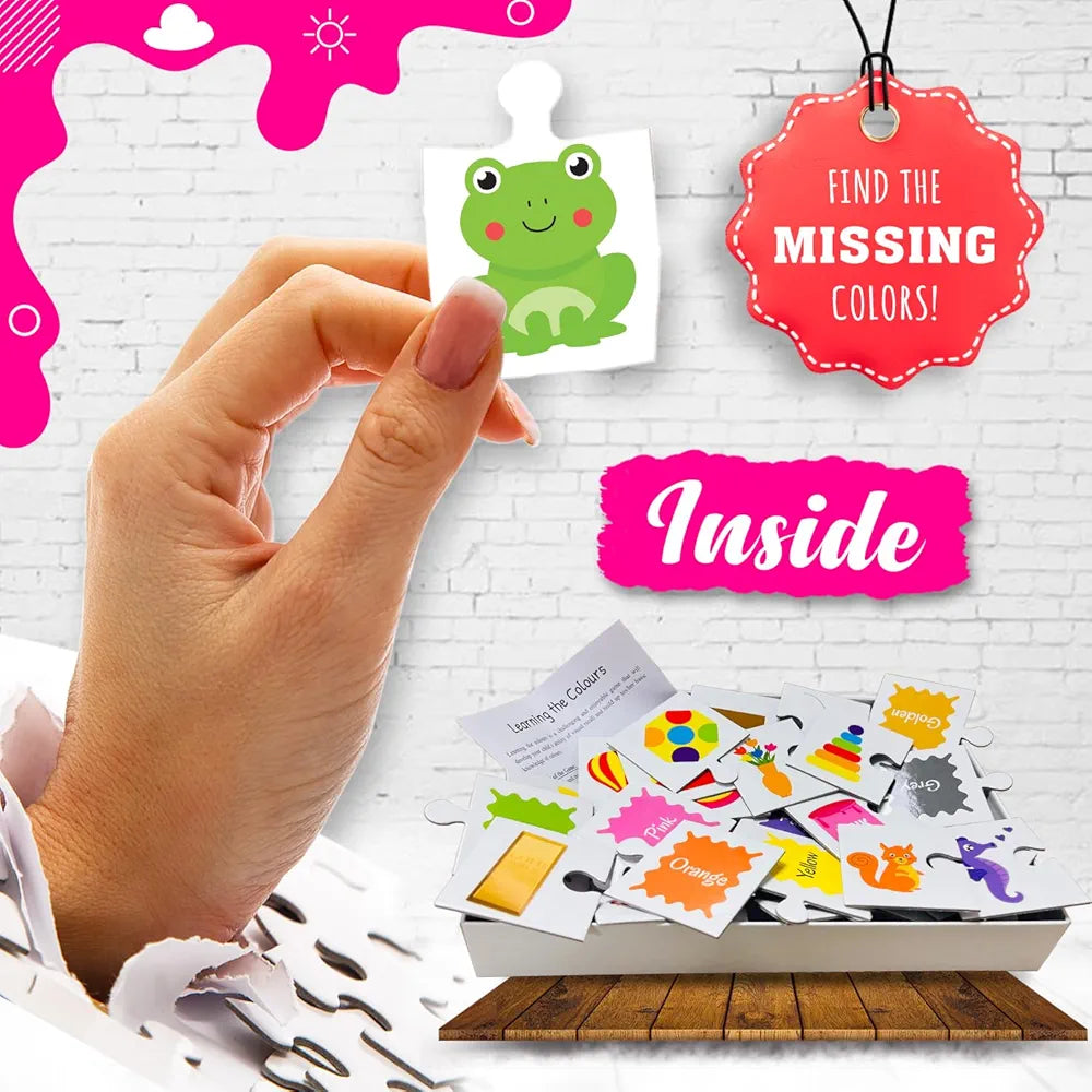 Hello Friend Colors Match Jigsaw Puzzle Connecting 2-Piece  for Kids, Children and Toddlers Early Learning Educational