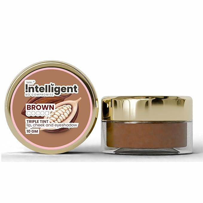 TuCo Intelligent Kids Makeup Brown Cocoa Triple Tint Lip Cheek & Eyeshadow Balm - 10 gms