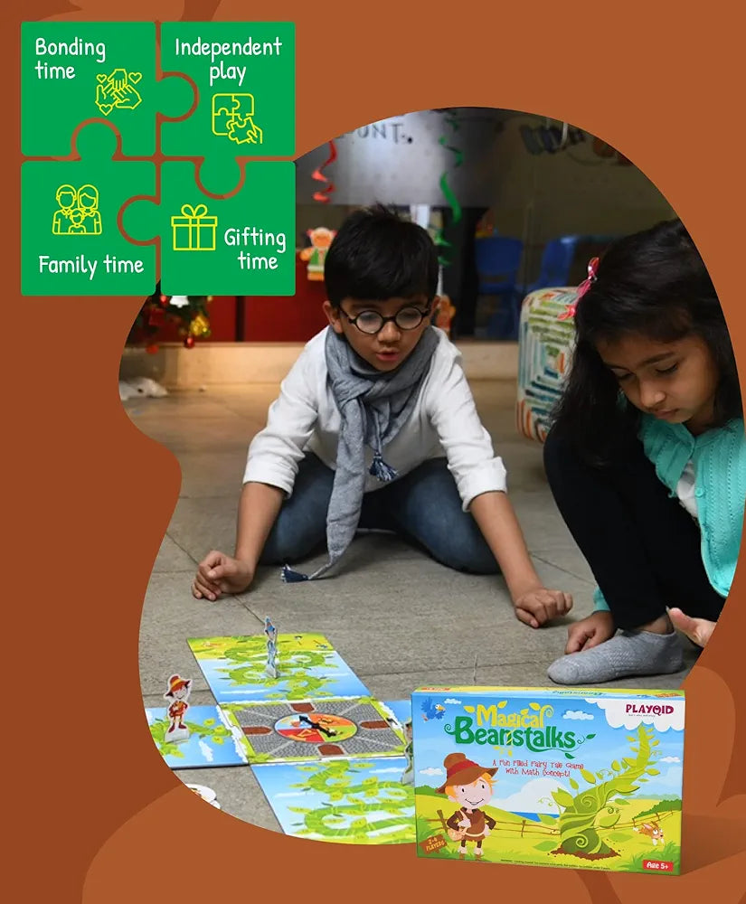 Playqid Mind Games for Kids 5+ Year Jack and The beanstalk Math Memory Board Games for Children Educational Toy