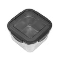 Femora High Steel Square Container Airtight Leakproof Unbreakable Storage Container/ Lunch Box | 850 Ml | Set of 3
