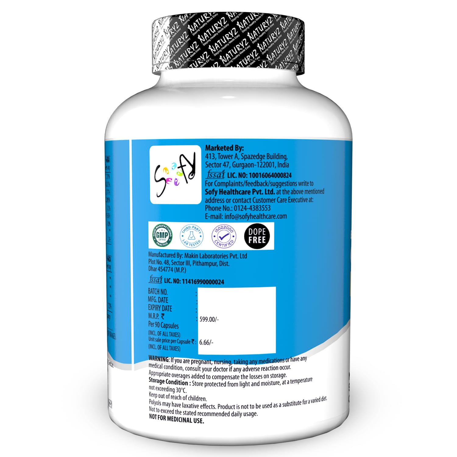 NATURYZ BURPFREE OMEGA 3 Fish Oil 2000 Mg with Vitamin D3 | No Fishy Burps | Extracted from Sardines & Anchovies | EPA & DHA | Nano Emulsion Capsules for faster absorption & superior Bioavailability | Muscle,Skin,Eyes, Heart & Brain Health- 90 Softgels