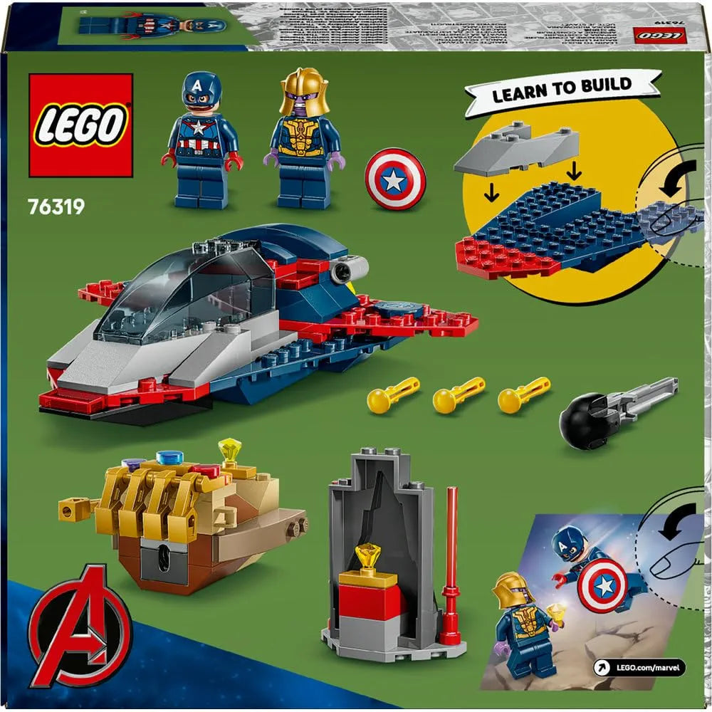 Lego Marvel Captain America vs. Thanos with 2 Minifigures 76319 Building Blocks Toys for 4+ Gift for Boys and Girls