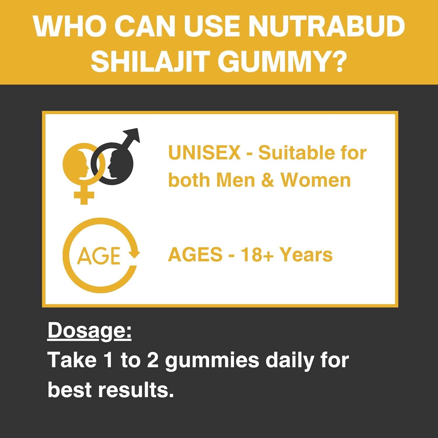 Nutrabud Pure Shilajit/Shilajeet Gummies 100mg For Men, Women - 60 Gummies | Boosts Stamina & Improves Energy Levels | Tamarind Flavour Veg Gummy Supplement (60 Count (Pack of 1), Tamarind)