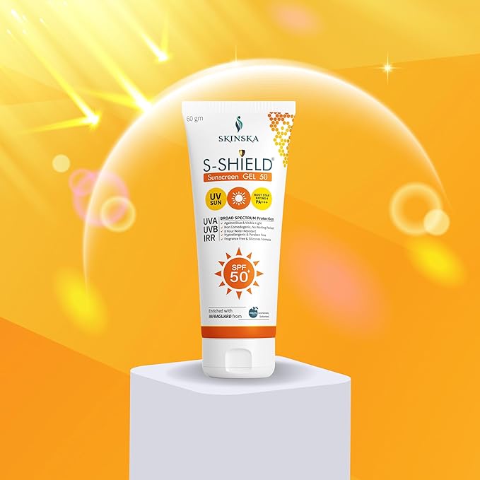 Skinska Naturals S-shield Sunscreen Gel With Spf 50, Pa+++ | 60 Gms