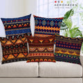 Aerohaven Set of 5 Decorative Hand Made Jute Throw/Pillow Cushion Covers Colour Multicolor
