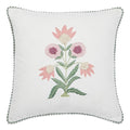 Haus & kinder Decorative Embroidered Cushion Cover  | Colour Lone Flower