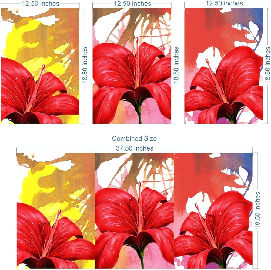 Rangoli MDF 3 Pcs Wall Poster 12x18 Inch Decorative Wall Art P-4 Design-20