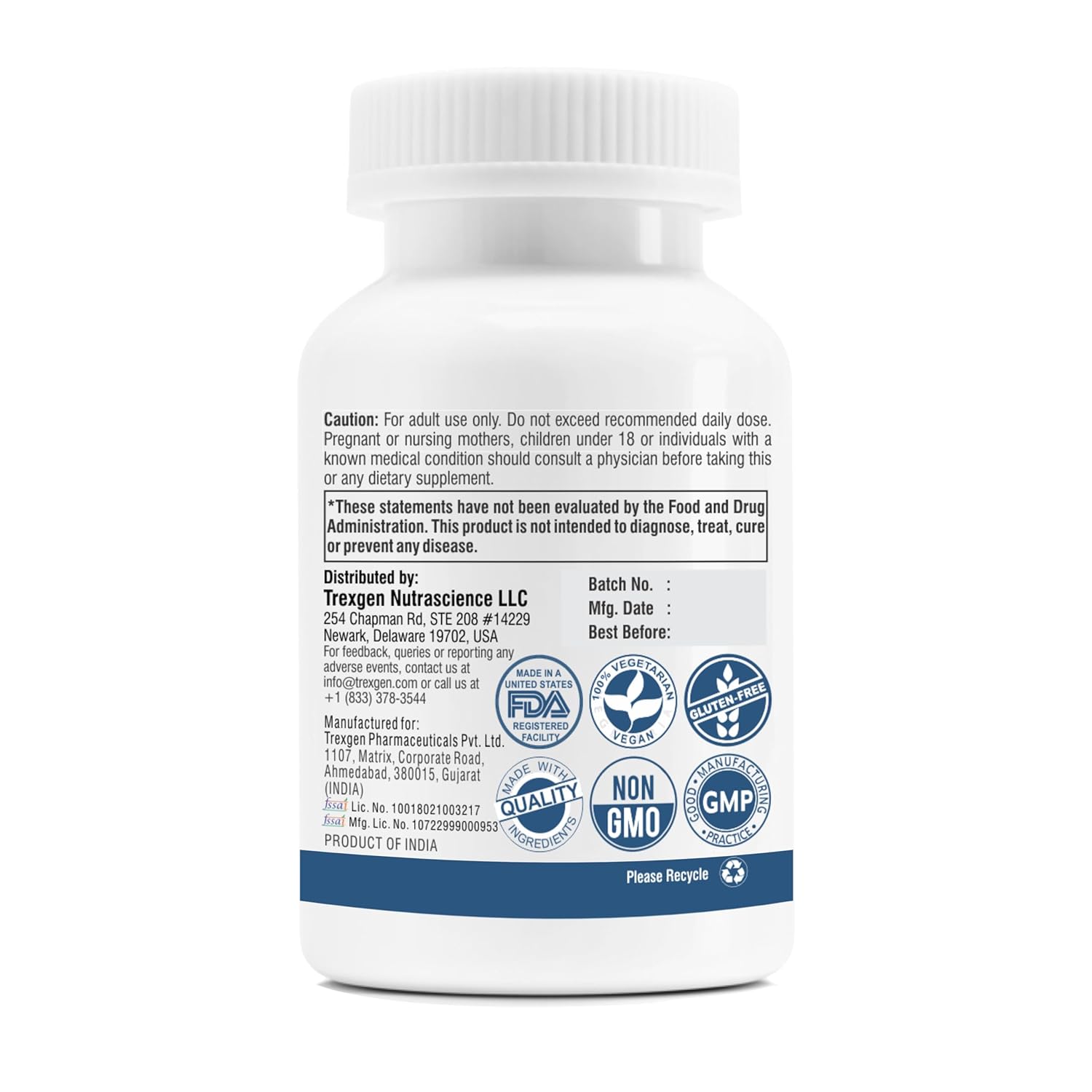 TrexgenicsÂ® CARNITREX 735 - CARNIPURE (Lonza, Switzerland) L-Carnitine L-Tartrate 735mg, Fat Metabolism, Energy, Endurance & Performance Boost Advanced formula (60 Veg. Capsules)