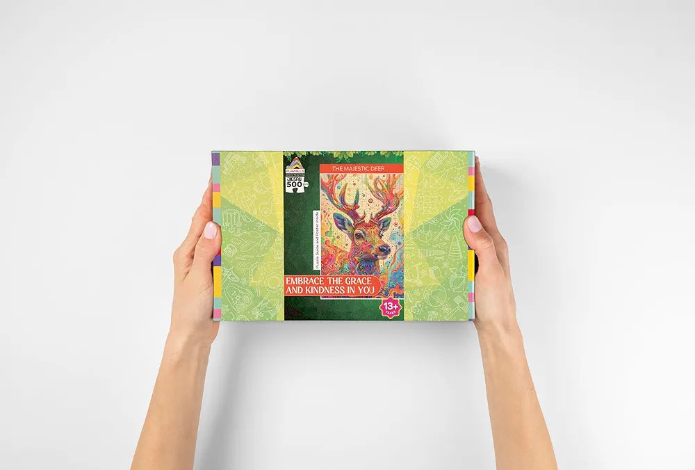 Playhills Spirit Animal The Majestic Deer 500 Piece Jigsaw Puzzle for Adults & Teens (Age 13+) Mindful, Relaxing Screen-Free Play