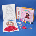 Hobby India Diy Barbie Pre-design Canvas | Paint It Yourself Activity Art and Craft Kit