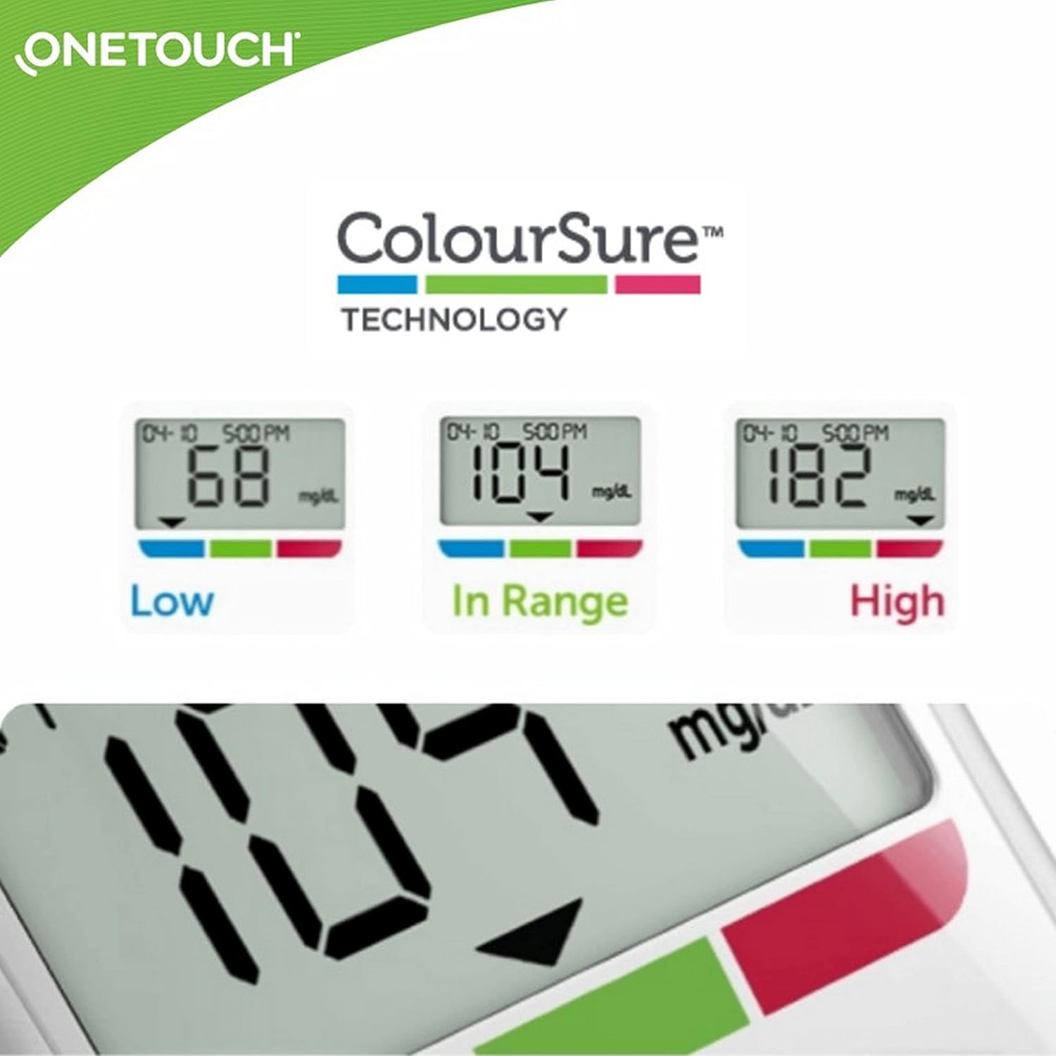 OneTouch Verio Flex glucometer machine | Sync your results with OneTouch Reveal mobile app| Simple & accurate testing of blood sugar levels at home | Global Iconic Brand | FREE 10 Test Strips + 10 Sterile Lancets + 1 Lancing device
