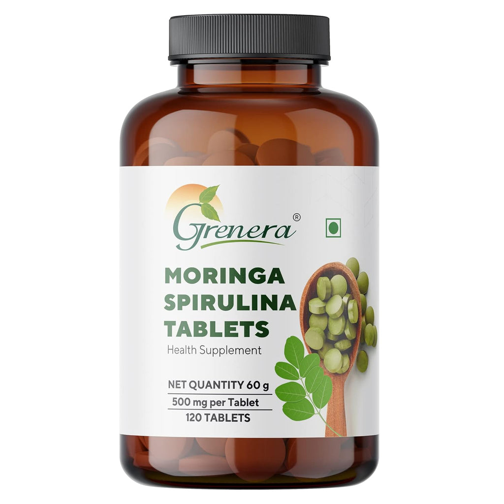 Grenera Moringa Spirulina Tablet - 120 Tablets