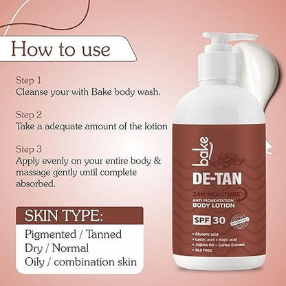 Bake De-Tan Anti Pigmentation Coffee Body Lotion - 200 ml