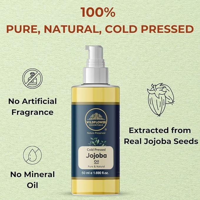Wildflower Essentials Jojoba Oil Cold Pressed - 50 ml