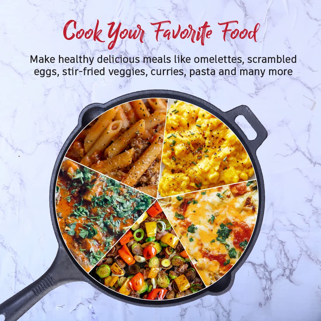 Wonderchef Forza Pre Seasoned 15 Cm Cast Iron Fry Pan | Black
