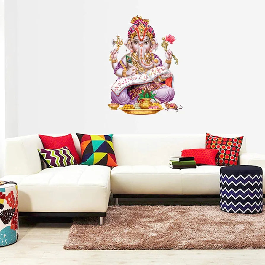Rangoli White Glossy Vinyl Wall Sticker Premium Self-Adhesive Waterproof Parent-5 Design-13