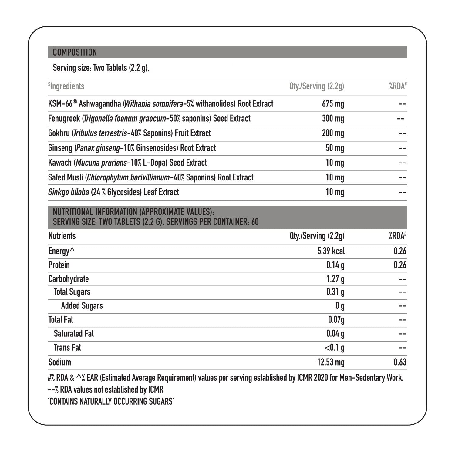 TrueBasics T-Boost,Testosterone Supplement For Men|With Ksm 66 Ashwagandha,Safed Musli,Gokshura,& Ginseng|For Energy,Stamina & Muscle Strength,1 Count,120 Capsules