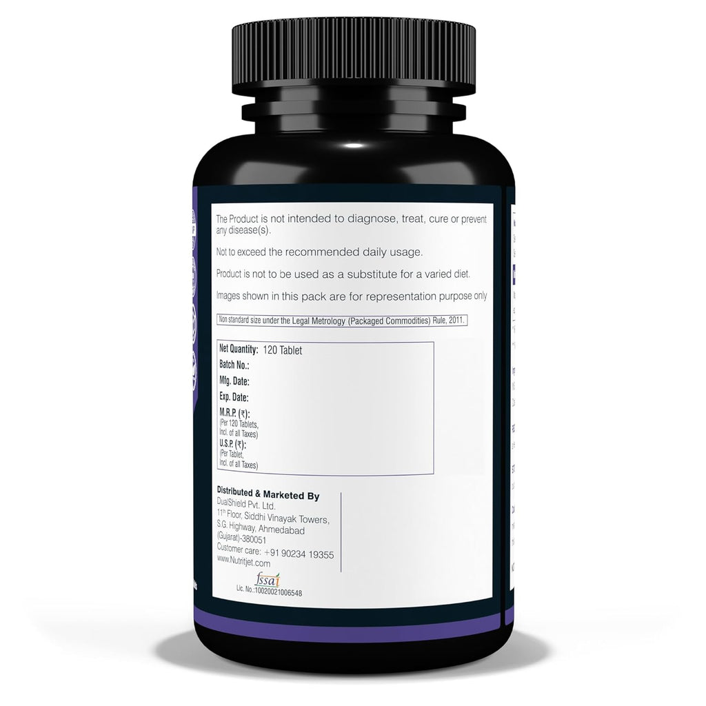NutritJet Magnesium Glycinate Supplement 2000mg â€“ 120 Veg Tablets | Magnesium Supplement For Sleep, Cramps, Recovery, Nerve & Muscle Function