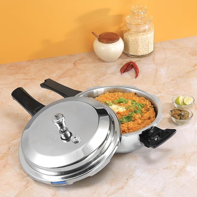 Vinod Platinum Triply Stainless Steel Pressure Cooker with Induction Base - 3.5 Litre | Junior Pressure Cooker | Induction Base Pressure Cooker