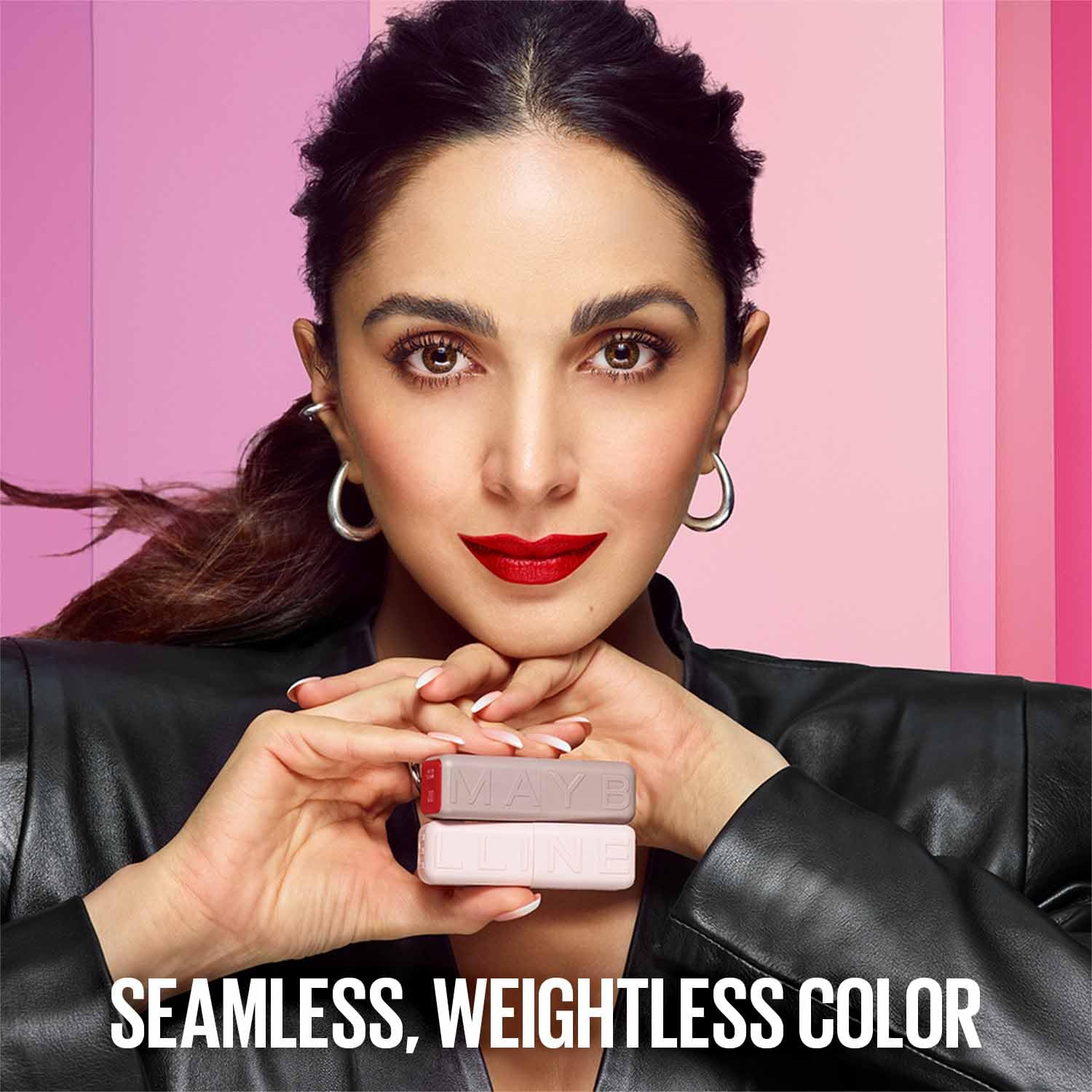 Maybelline New York Serum Lipstick (Satin) weightless hydration, One-swipe bold color, Mauve - 107 Blind Date, 4.2g