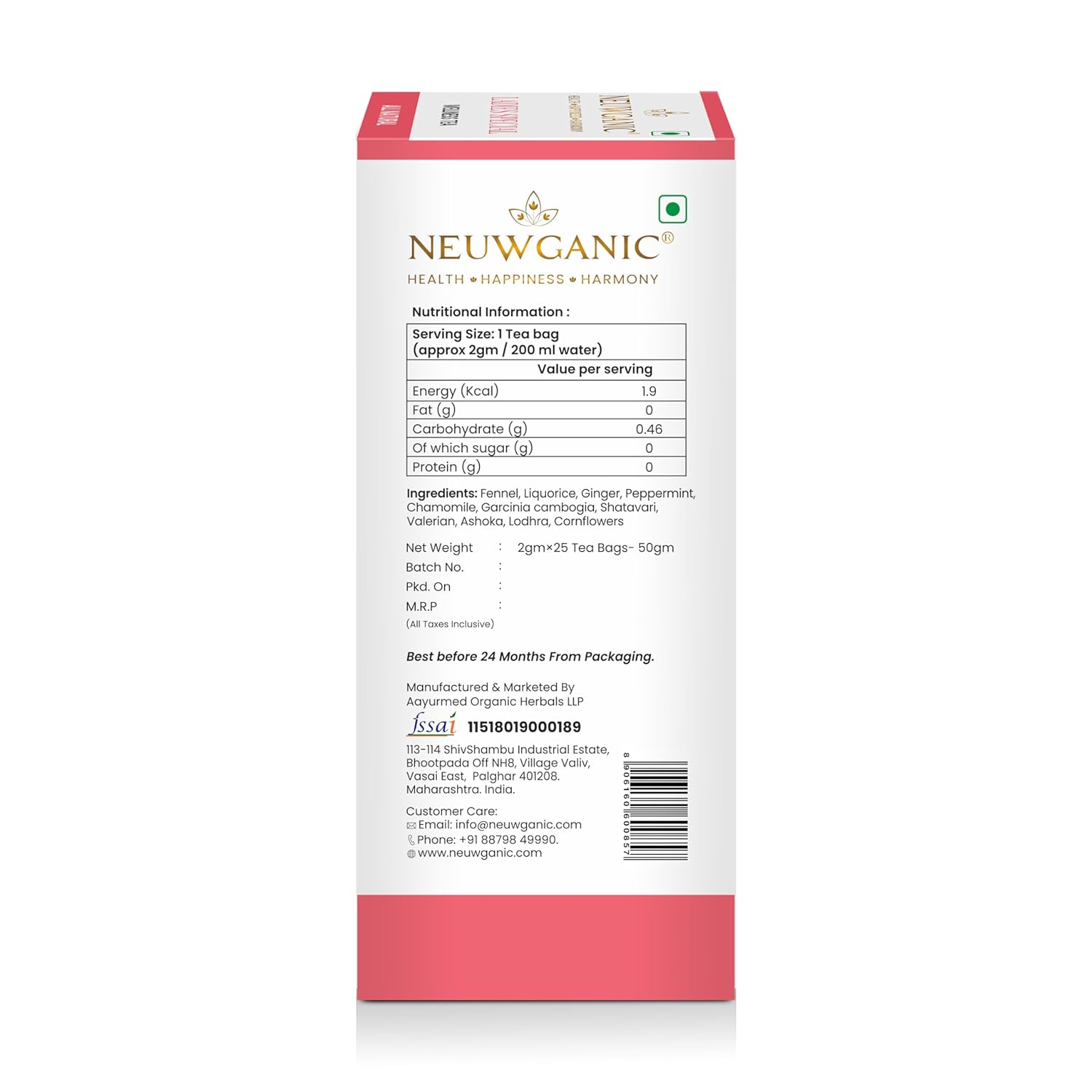 Neuwganic Ladies Special Wellness Tea Bags - 25 Tea Bags