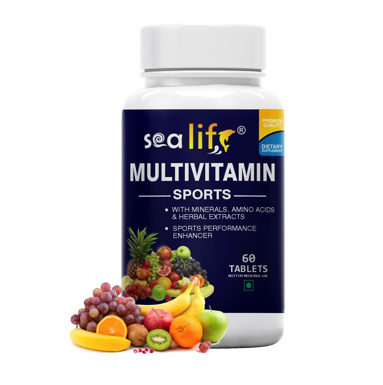 Sea Life Sports Multivitamin,Sports Performance Enhancer with Minerals, Amino Acids and Herbal Extracts | Essential Nutrients for Energy & Stamina for Energy, bodybuilding & Athletes (Pack of-1)