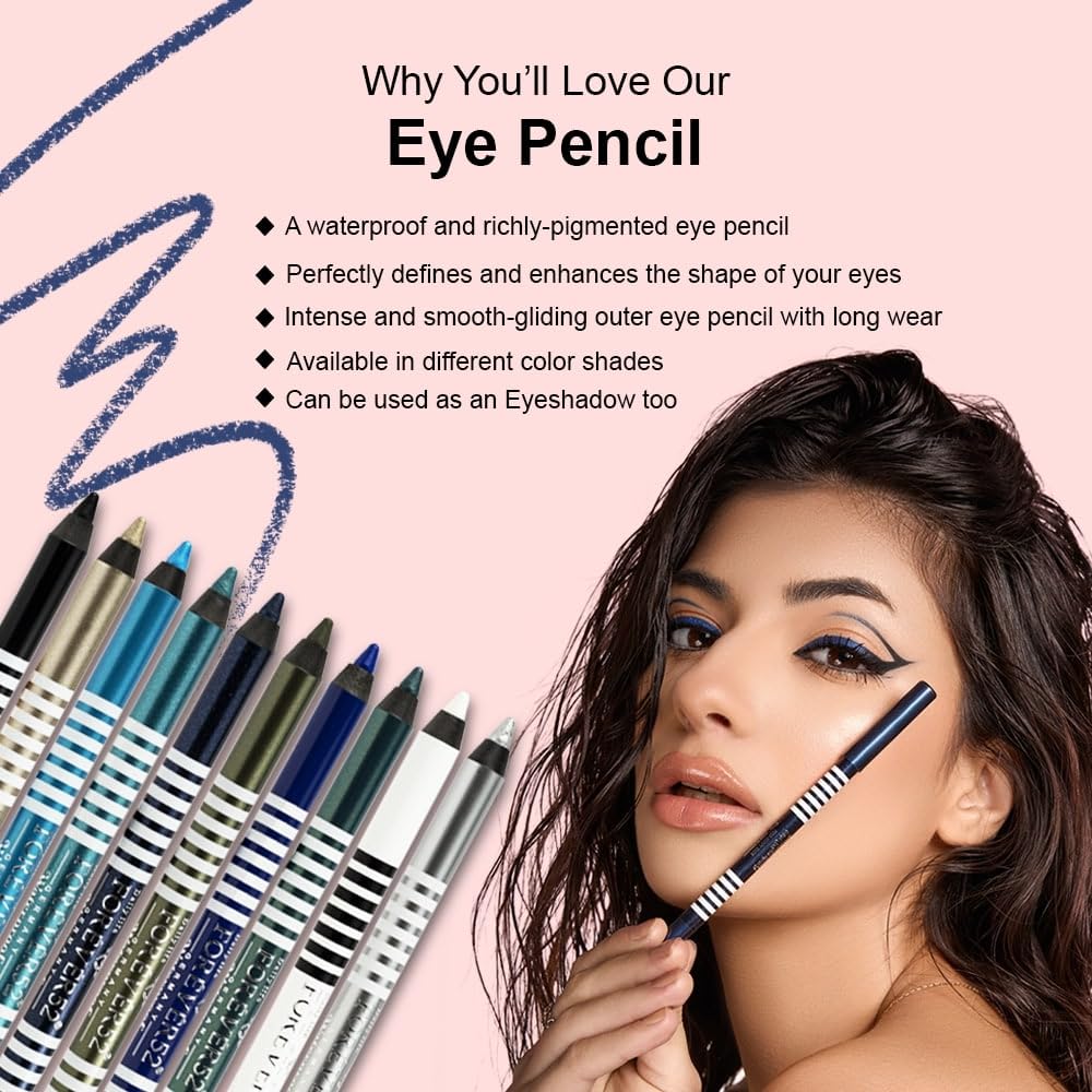 Daily Life Forever52 Waterproof Smudgeproof Smoothening Eye Pencil For Long Lasting Eye Makeup, (Gold - F505)