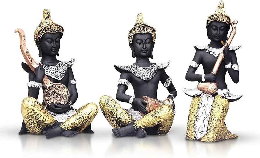 Mariner's Creation Buddha Statues Playing Musical Instruments Buddha Idol size-12.5X10X22cm