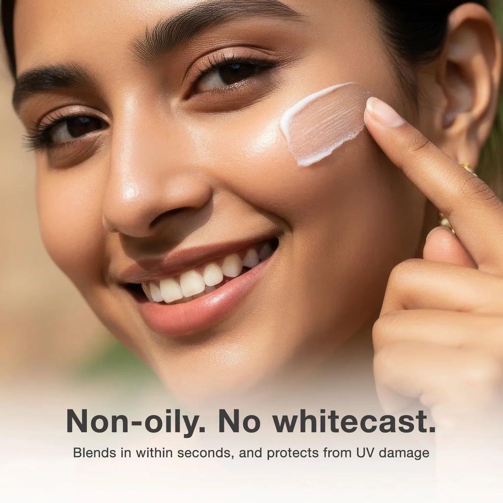 Good Vibes Vitamin C SPF 50 PA++++ Sunscreen | Brightening & Hydrating | 3% Niacinamide + Hyaluronic Acid | No White Cast, Lightweight & Non-Sticky | Daily Glow Sun Protection For All Skin Types â€“ 50 gm