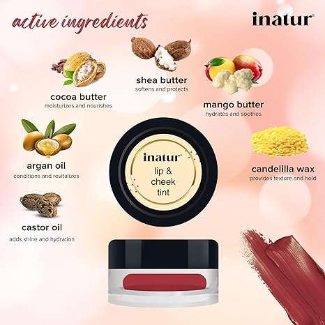 Inatur Roseberry Cheek and Lip Tint - 4 gms