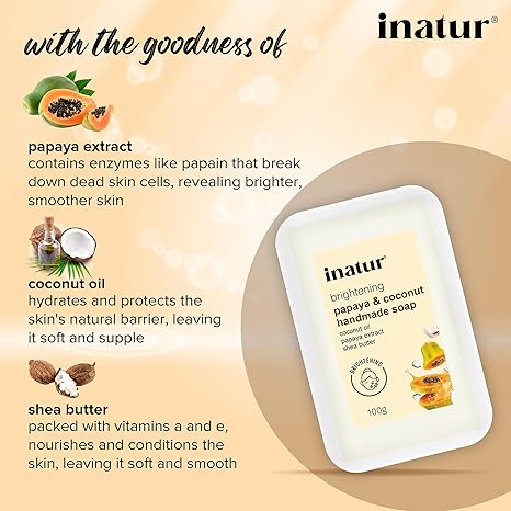 Inatur Papaya And Coconut Soap - 100 ml