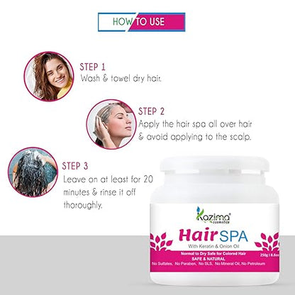 Kazima Hair Spa With Keratin & Onion Oil - 250 gms