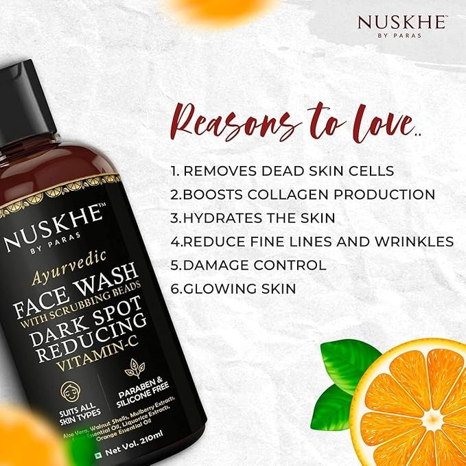 Nuskhe by Paras Dark Spot Reducing Vitamin C Face Wash - 210 ml