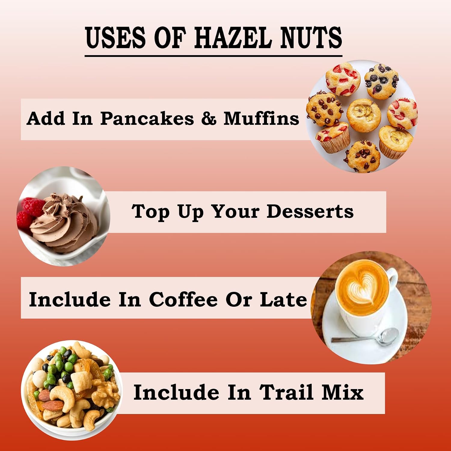 NATUREONUS Premium Hazelnuts 100 Gram | Delicious Hazel Nuts For Eating, Raw & Dehulled For Making Chocolate Spread, Tasty Dry Fruits