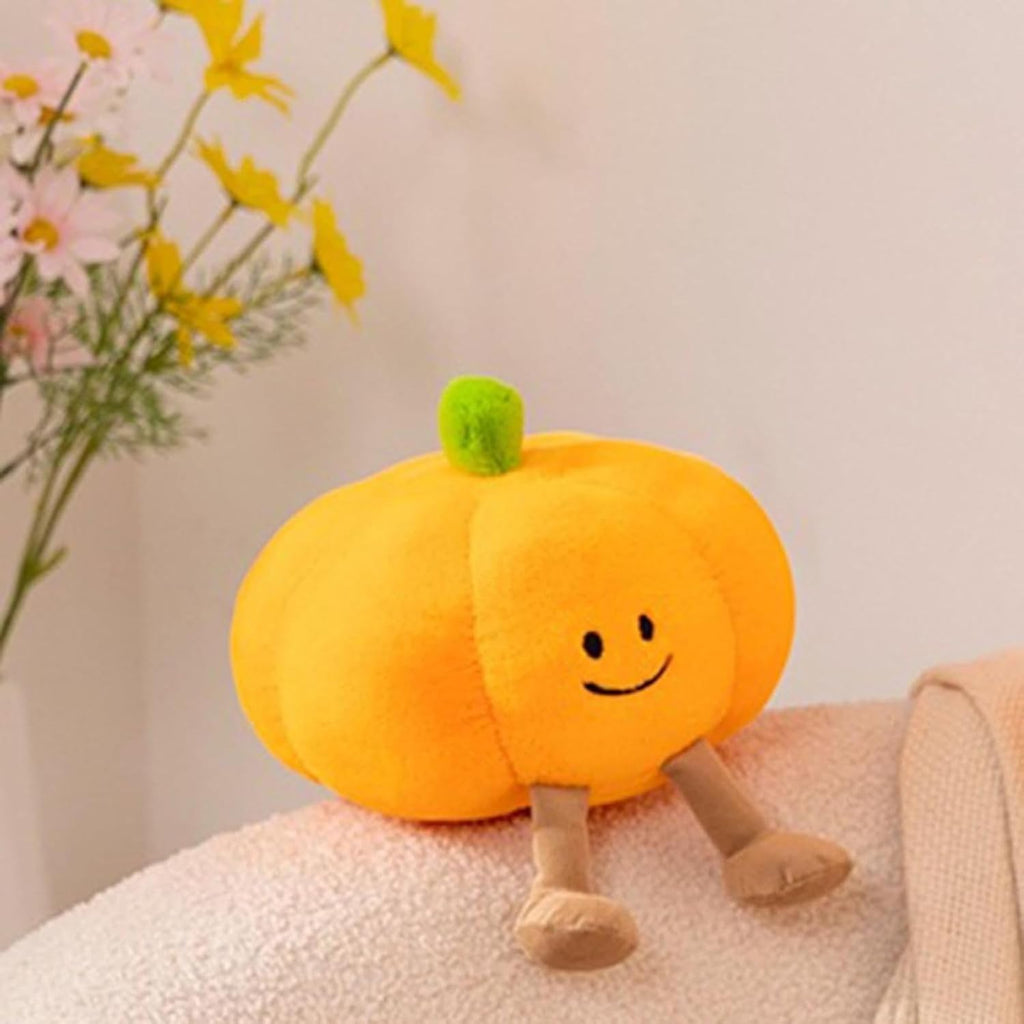 Tickles Smiling Pumpkin Soft Stuffed Plush Halloween Toy for Kids 30 cm Color Orange