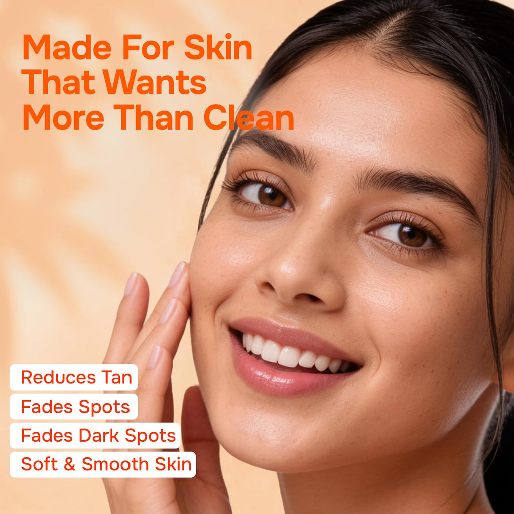 Swiss Beauty Care Juicy Glow Face Wash | Papaya + Alpha Arbutin | Removes Dirt & Grime | Fades Tan & Spots | Nourishes & Hydrates - 100g