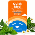 Quick Med Migraine Relief Balm 10g – Fast Relief in Just 2 Minutes | Cooling Menthol Formula | Pocket-Size Therapy Balm