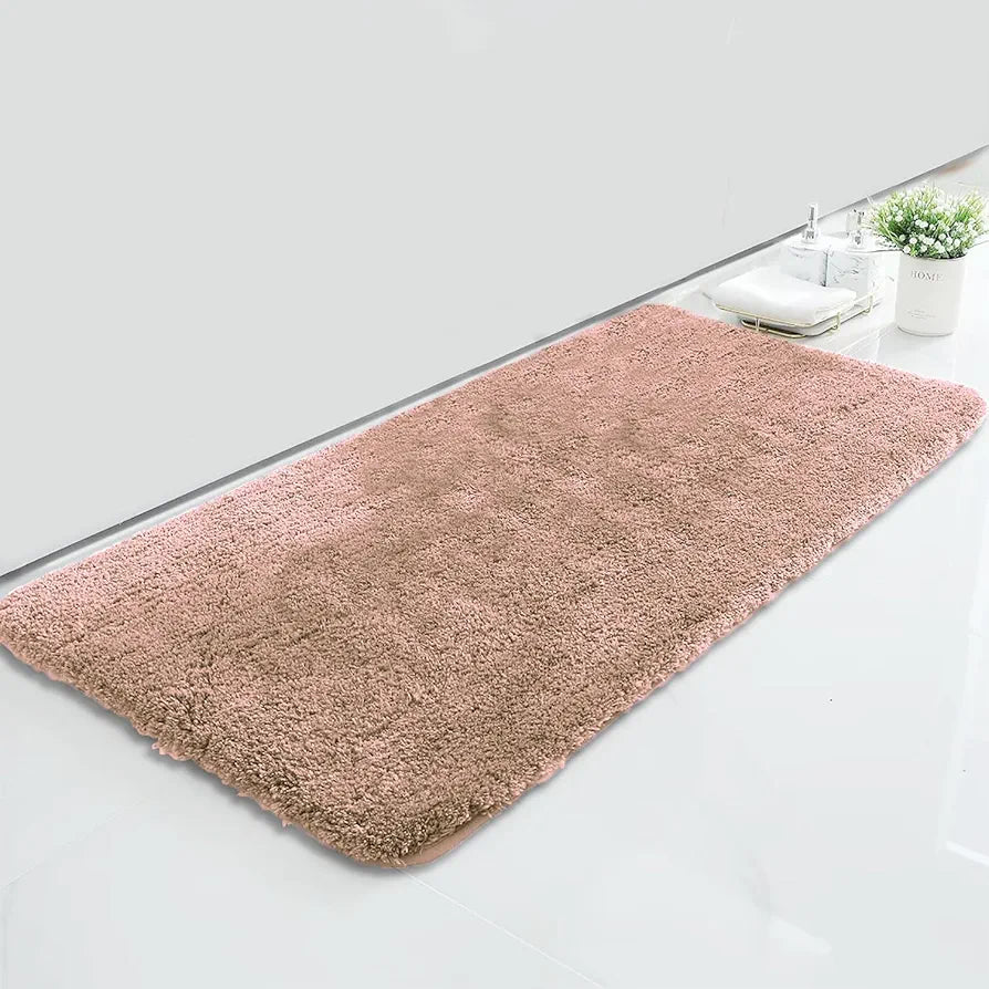 Luxe Home International Microfiber Bath Mat Super Soft Non Slip 60x90 cm Colour Peach