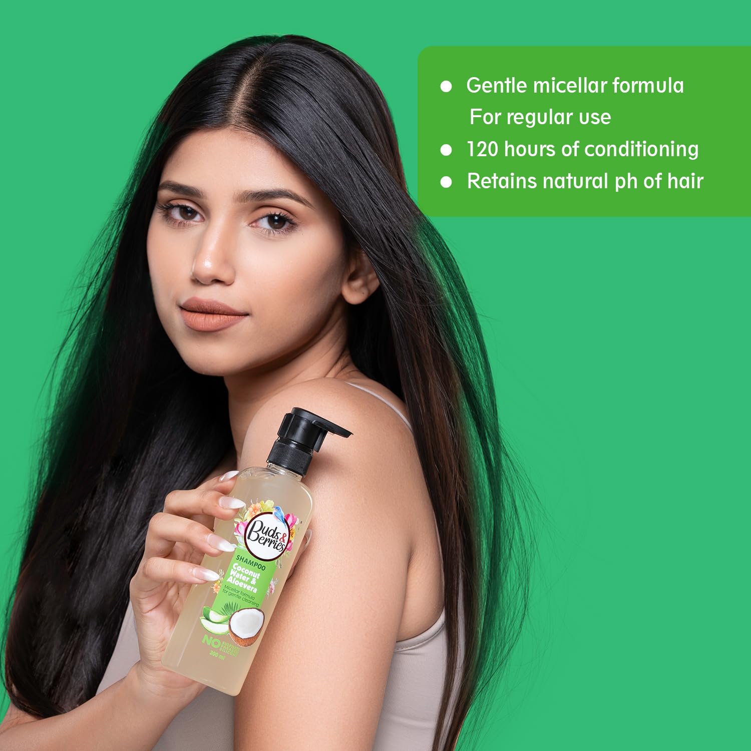 Buds & Berries Shampoo Coconut Water and Aloe Vera - 300 ml