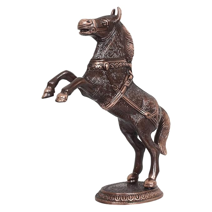 Ecraftindia Decorative Jumping Horse Antique Showpiece