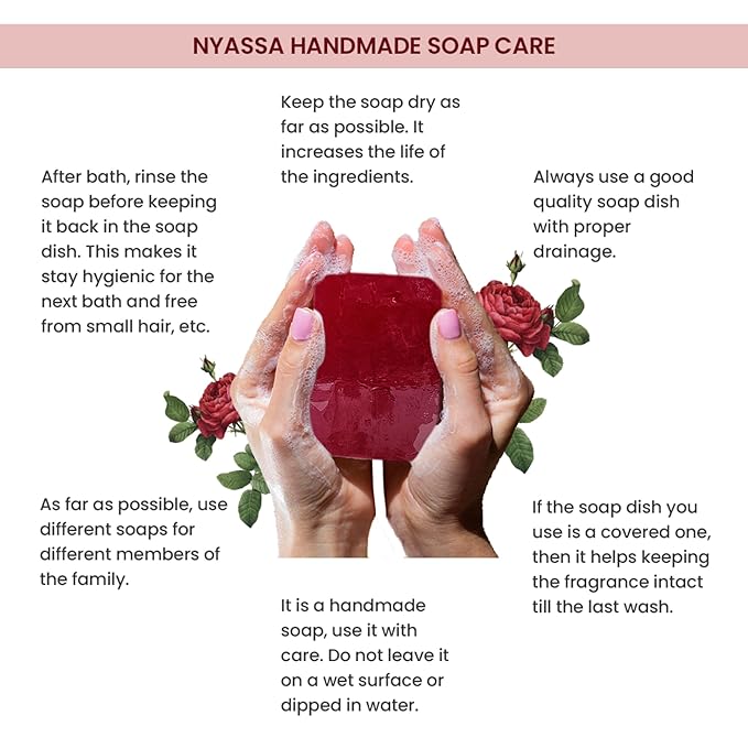 Nyassa Exotic Rose Natural Handmade Bathing Soap - 150 Gms